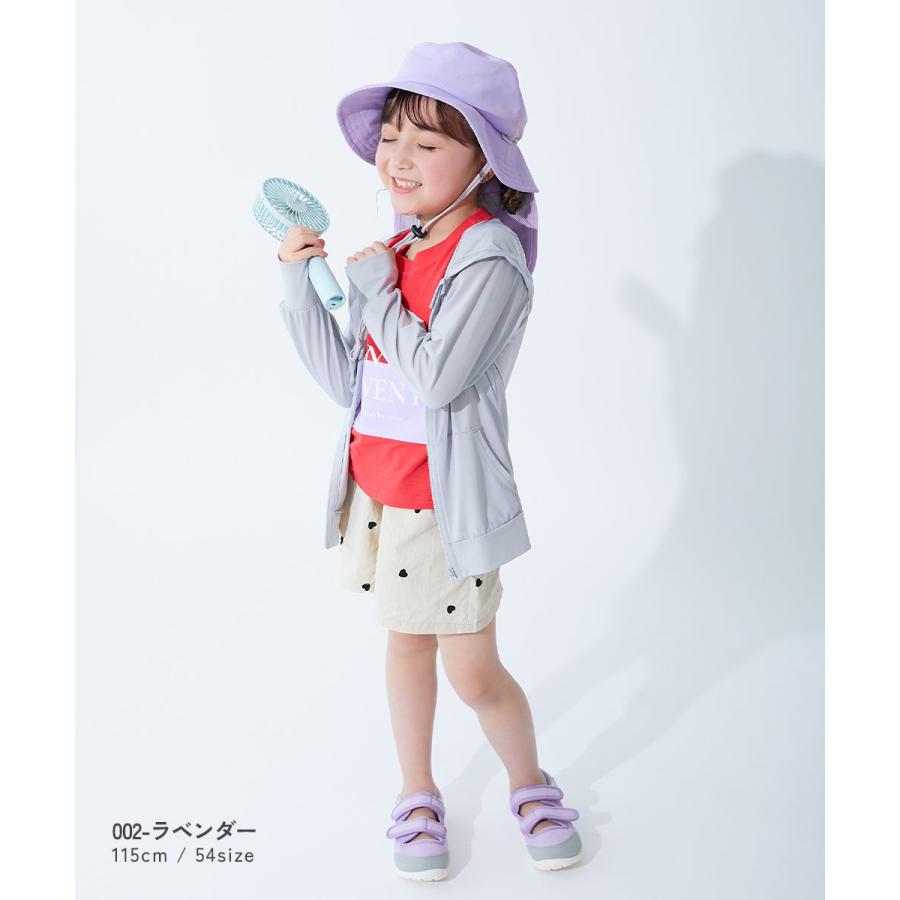 通園 通学 小学校 幼稚園 保育園 UVカット アウトドア 帽子 ハット 気化熱のチカラでひんやり 洗える 日よけ付き メッシュ切り替えハット キッズ devirock | devirock | 10