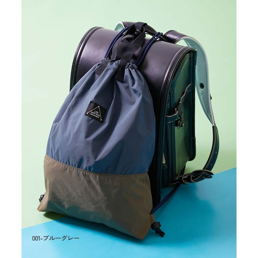 スクールバッグ ナップサック 入園 入学 通園 通学 小学校 ランドセルの上から背負える バイカラー ナップサック キッズ 男の子 女の子  デビロック devirock | devirock | 10