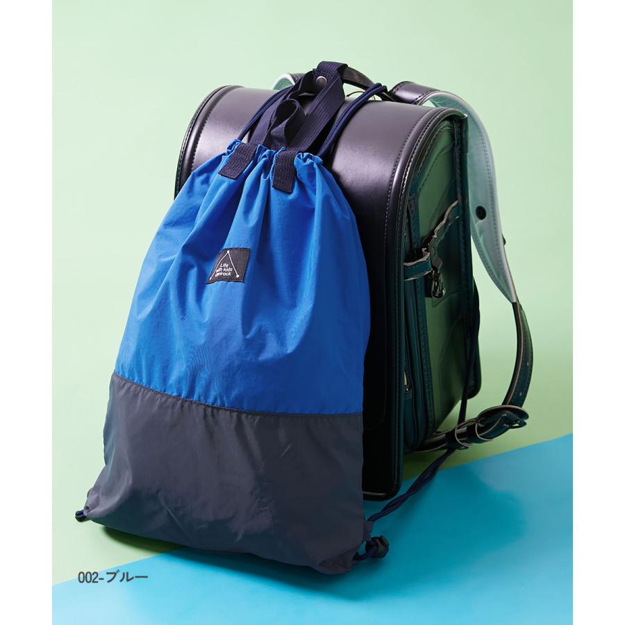 スクールバッグ ナップサック 入園 入学 通園 通学 小学校 ランドセルの上から背負える バイカラー ナップサック キッズ 男の子 女の子  デビロック devirock | devirock | 11