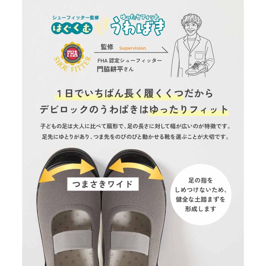 上靴 入園 入学 通園 通学 小学校 ゆったりフィット 汚れが目立たない カラー上履き(上靴) インソール2枚付き  子供服 男の子 女の子  デビロック devirock | devirock | 09