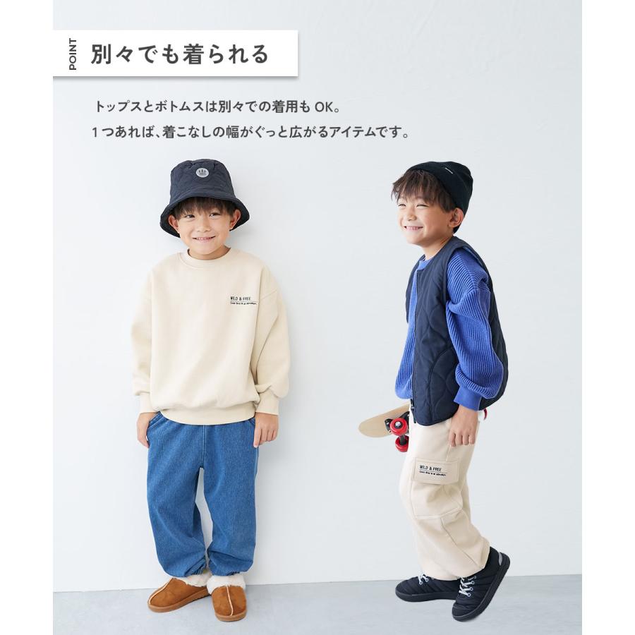セットアップ オールインワン ストリート風 カーゴデザイン 裏起毛 セットアップ キッズ 子供服 男の子 女の子  デビロック devirock | devirock | 05
