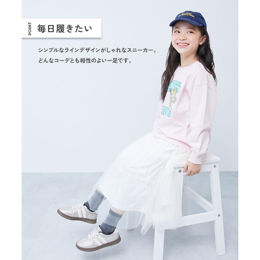 スニーカー シューズ 靴 フォーマル使いもできる ラインスニーカー キッズ 子供服 男の子 女の子  デビロック devirock | devirock | 05