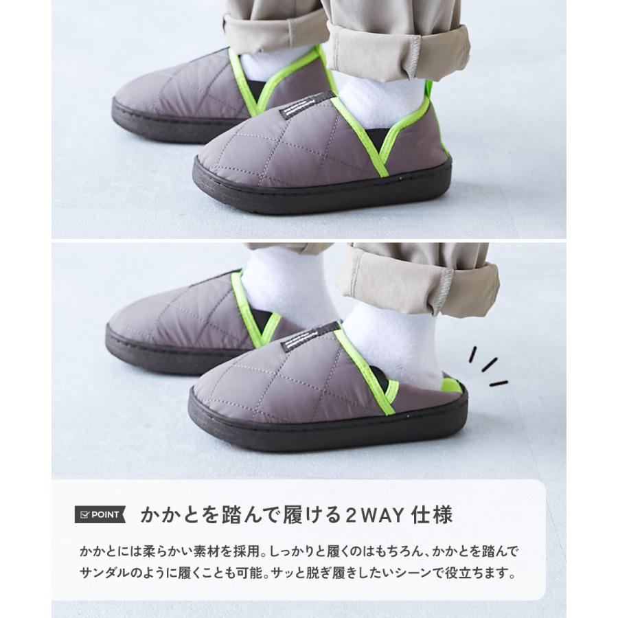 防寒 撥水 靴 かかとが踏める 2WAY 裏フリース あったか中綿モックシューズ(クッションインソール付き) キッズ 子供服 男の子 女の子  デビロック devirock | devirock | 07