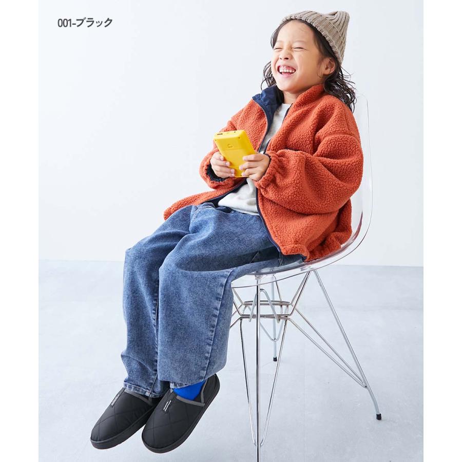 防寒 撥水 靴 かかとが踏める 2WAY 裏フリース あったか中綿モックシューズ(クッションインソール付き) キッズ 子供服 男の子 女の子  デビロック devirock | devirock | 09