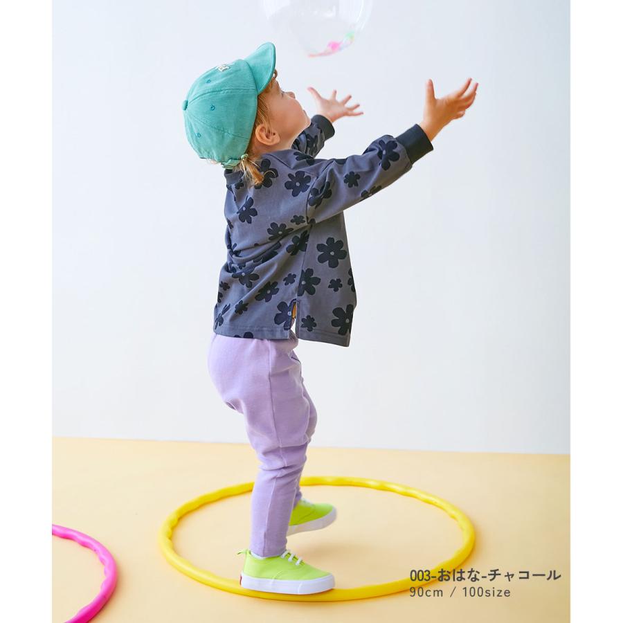 ロンT トップス 【EN-JOY】どっちも前だから1人でお着替え 総柄 長袖Tシャツ キッズ ベビー服 80cm 90cm 100cm 110cm 120cm 130cm 保育園 幼稚園 通園 | devirock | 13
