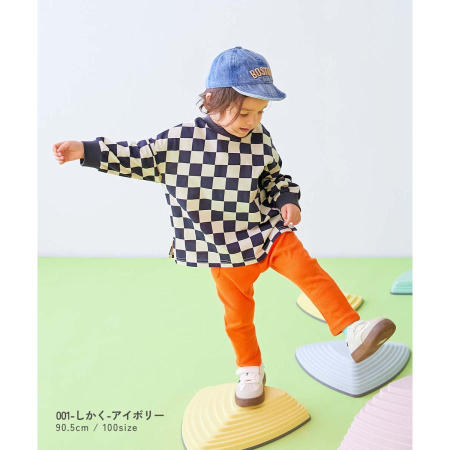 ロンT トップス 【EN-JOY】どっちも前だから1人でお着替え 総柄 長袖Tシャツ キッズ ベビー服 80cm 90cm 100cm 110cm 120cm 130cm 保育園 幼稚園 通園 | devirock | 14
