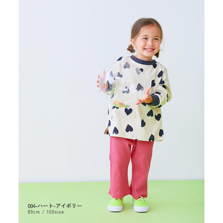 ロンT トップス 【EN-JOY】どっちも前だから1人でお着替え 総柄 長袖Tシャツ キッズ ベビー服 80cm 90cm 100cm 110cm 120cm 130cm 保育園 幼稚園 通園 | devirock | 11