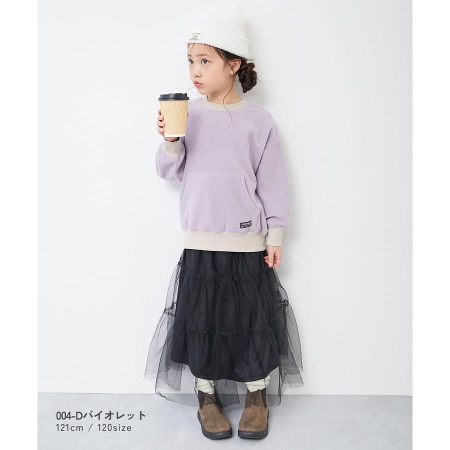 トレーナー トップス エアリーフリース ビッグシルエット トレーナー キッズ 子供服 男の子 女の子  デビロック devirock | devirock | 09