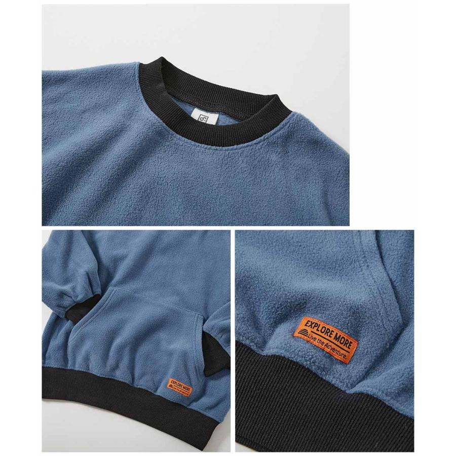 トレーナー トップス エアリーフリース ビッグシルエット トレーナー キッズ 子供服 男の子 女の子  デビロック devirock | devirock | 10