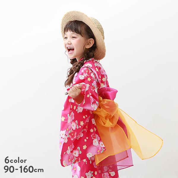 祝開店大放出セール開催中 子供服 浴衣 セパレート 帯2本 4点
