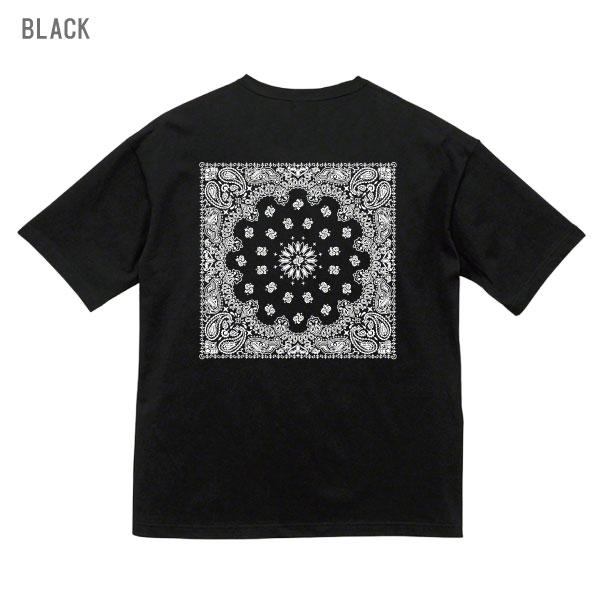 BIGシルエット Tシャツ ペイズリー バンダナ柄 トップス バック
