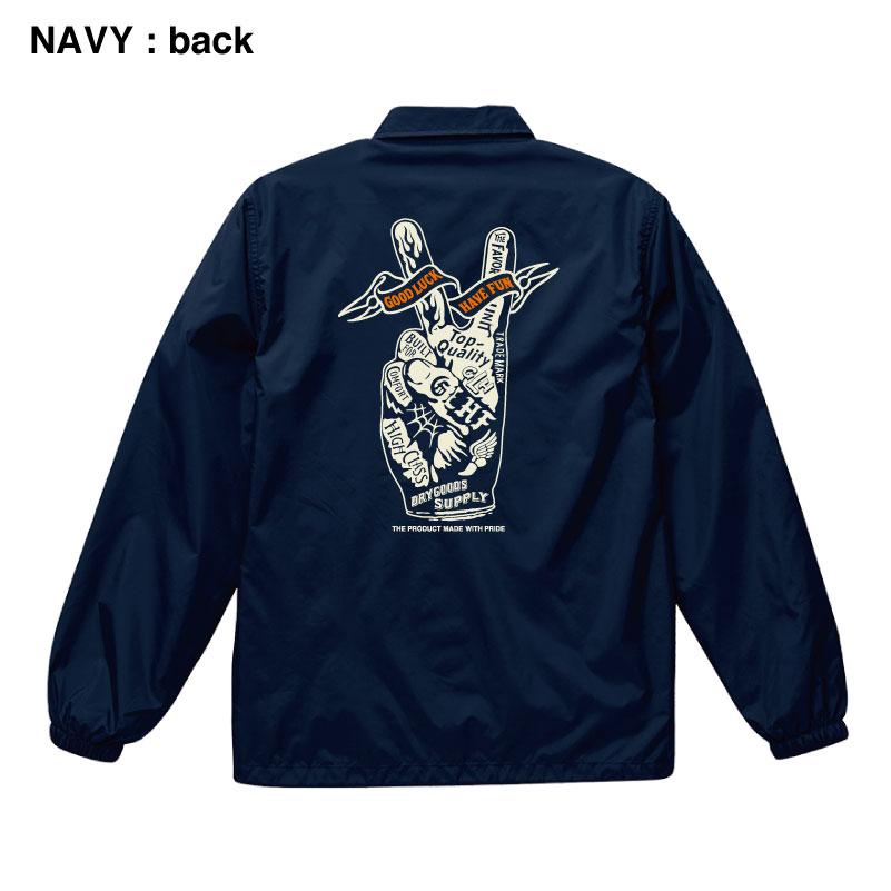 ナイロンコーチジャケット GLHF ピース DTFプリント メンズカジュアル