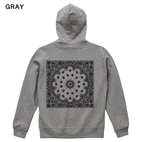 ペイズリー バンダナ柄 トップス プルオーバー パーカー 裏