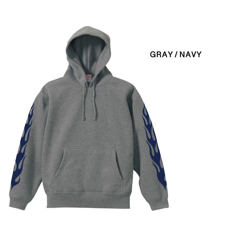 バ*ン様 Fox racing ファイヤーパターン パーカー フーディー ブラッ