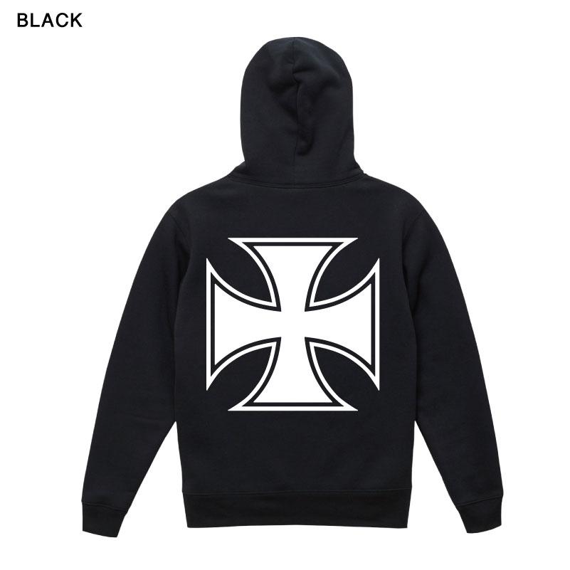 アイアンクロス プルオーバーパーカー 裏起毛 トップス メンズ