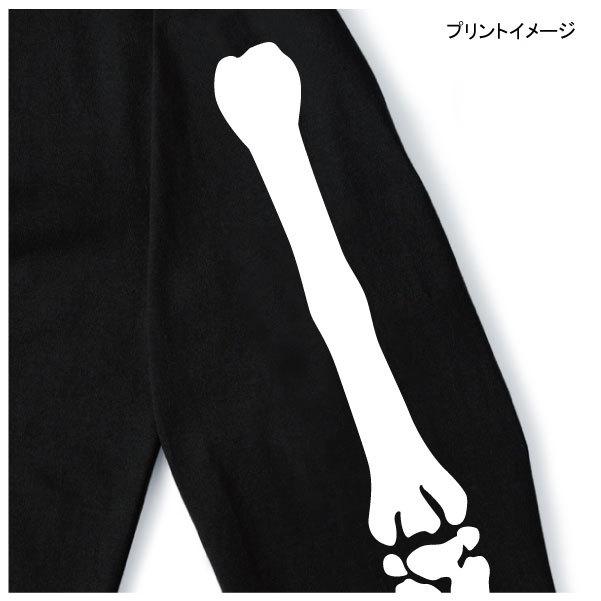 ロンT 1.6インチリブ 袖プリント BONES トップス カットソー 長袖