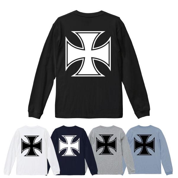 ロンT 1.6インチリブ アイアンクロス トップス 長袖 バック