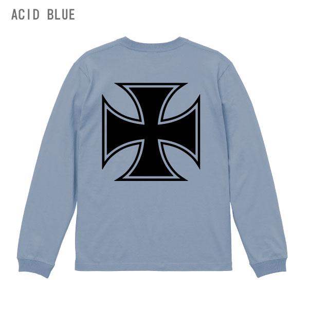 ロンT 1.6インチリブ アイアンクロス トップス 長袖 バック