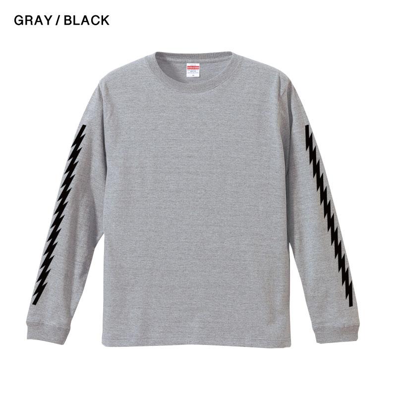 イフ 長袖カットソー Lightning 稲妻 ロンT 1.6インチリブ トップス カットソー 長袖 メンズ