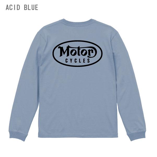 ロンT 1.6インチリブ motorcycles バックプリント メンズ