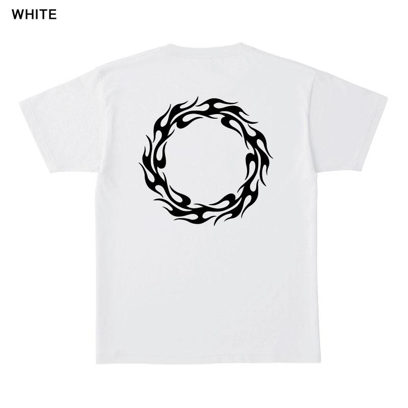 ファイヤー Fire 炎 ファイヤーパターン バックプリント トップス