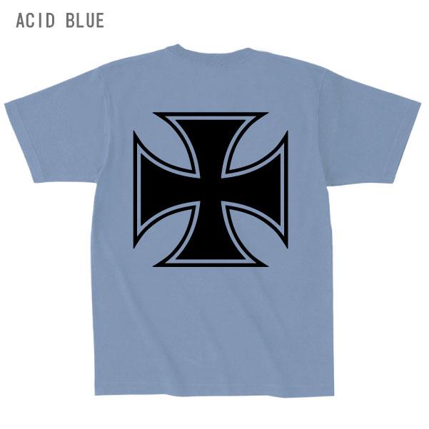 Tシャツ アイアンクロス トップス バックプリントメンズカジュアル