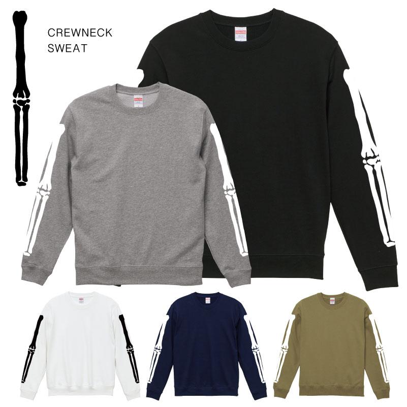 BONES スカル クルーネックスウェット 裏パイル トップス トレーナー