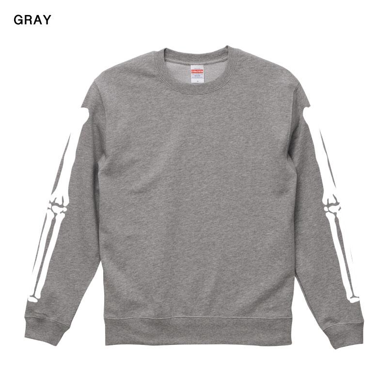 専用ページ クルーネック トレーナー 黒 BONES スカル クルーネックスウェット 裏パイル トップス トレーナー