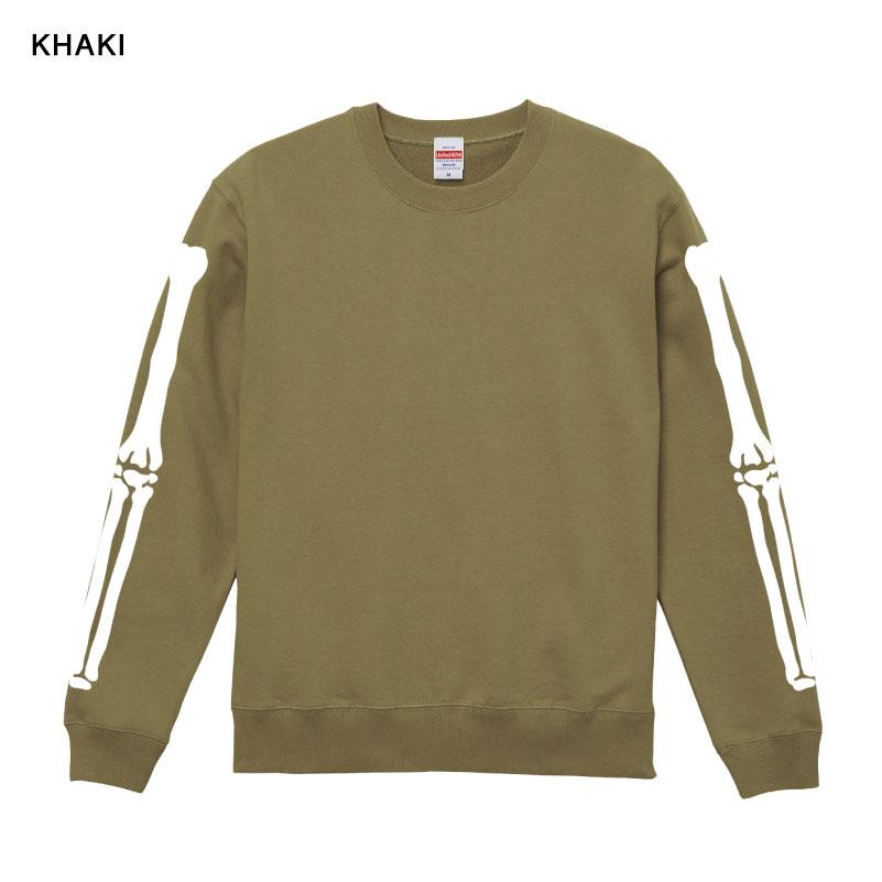 BONES スカル クルーネックスウェット 裏パイル トップス トレーナー