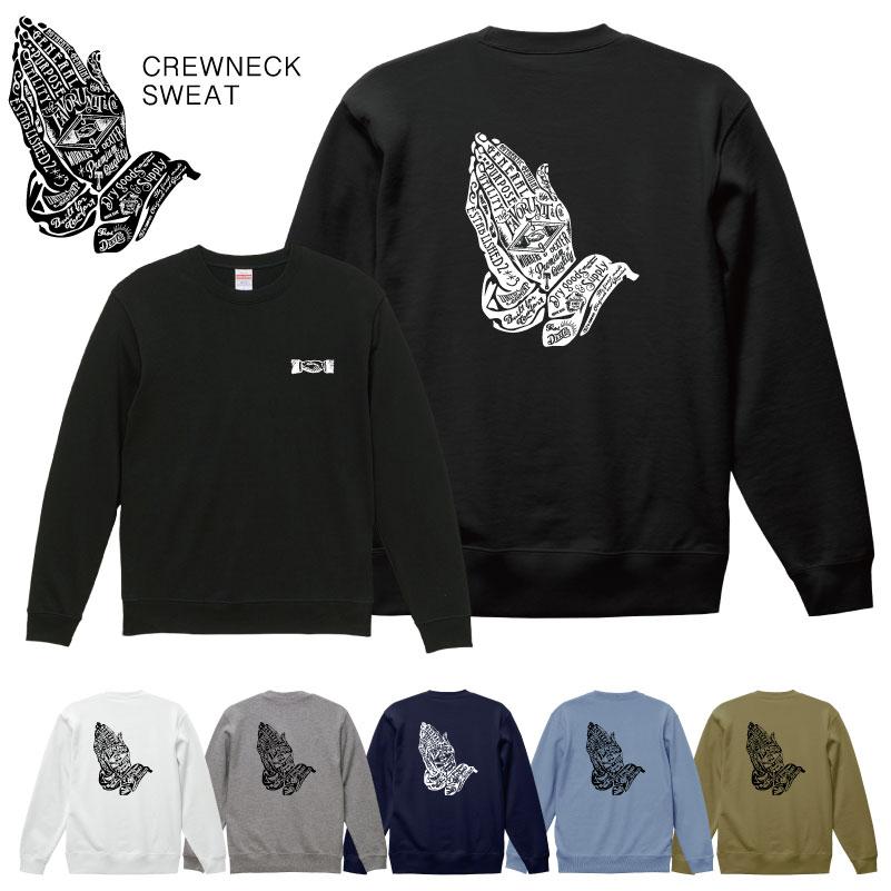 dexter プレイハンド クルーネックスウェット 裏パイル トップス