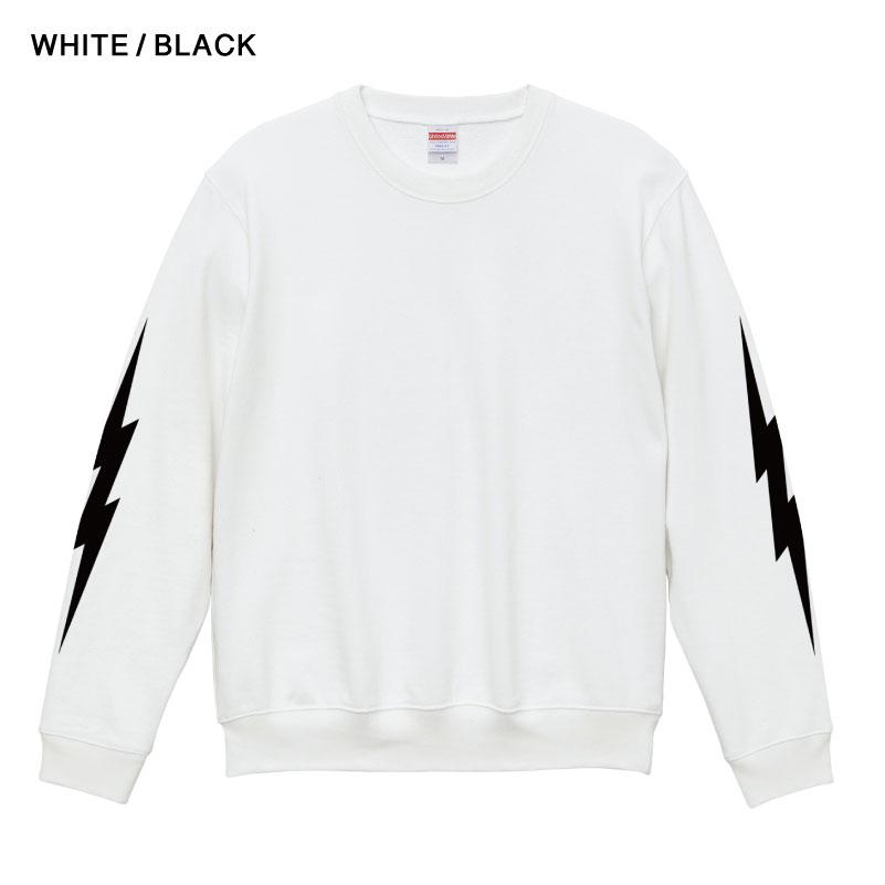 INAZUMA 稲妻 袖プリント クルーネックスウェット 裏パイル