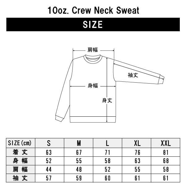 Lightning 袖プリント クルーネックスウェット 裏パイル トップス