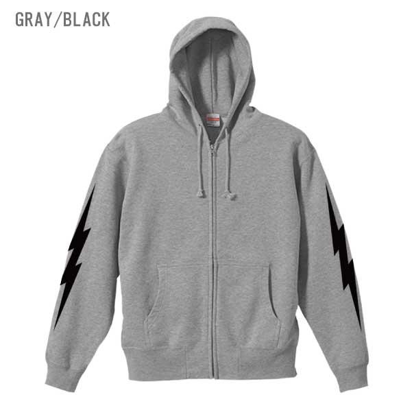 zipパーカー 裏パイル 袖プリント INAZUMA 稲妻 トップス メンズ