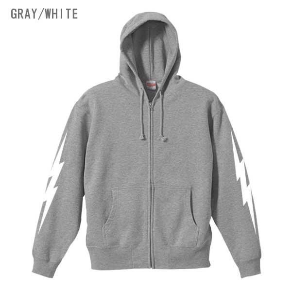 zipパーカー 裏パイル 袖プリント INAZUMA 稲妻 トップス メンズ