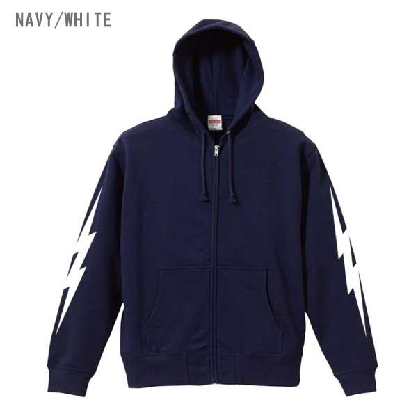 zipパーカー 裏パイル 袖プリント INAZUMA 稲妻 トップス メンズ