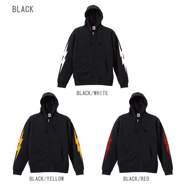 zipパーカー 裏パイル 袖プリント INAZUMA 稲妻 トップス メンズ