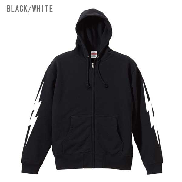 zipパーカー 裏パイル 袖プリント INAZUMA 稲妻 トップス メンズ
