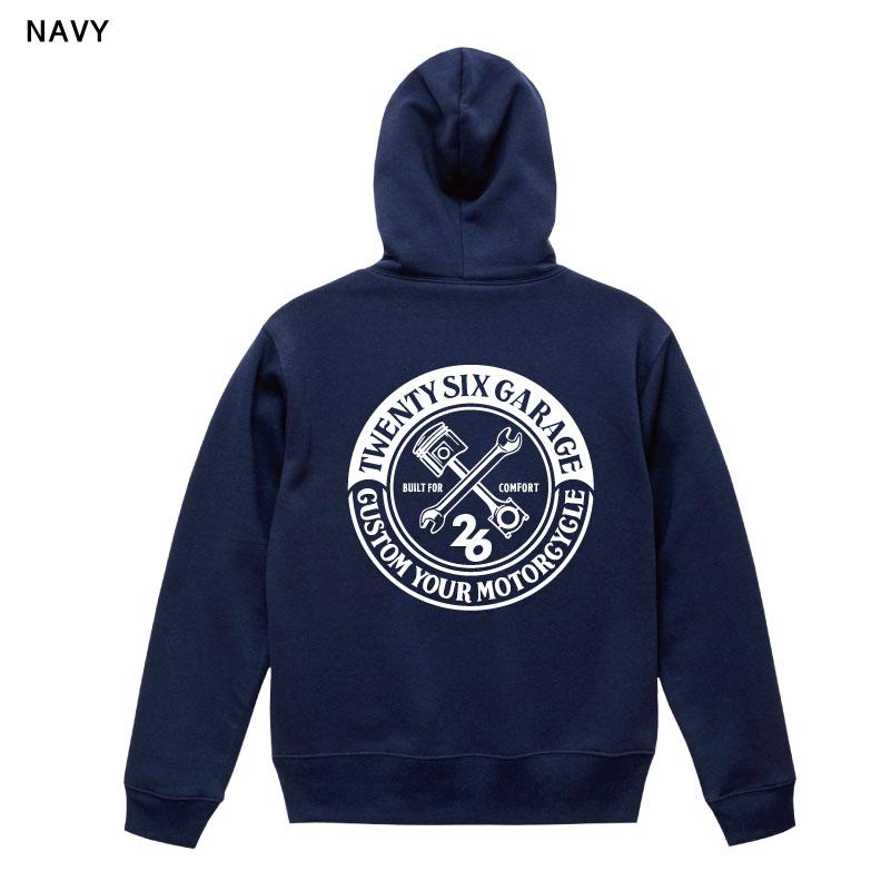 zipパーカー 裏起毛 26ガレージ トップス メンズカジュアル ストリート