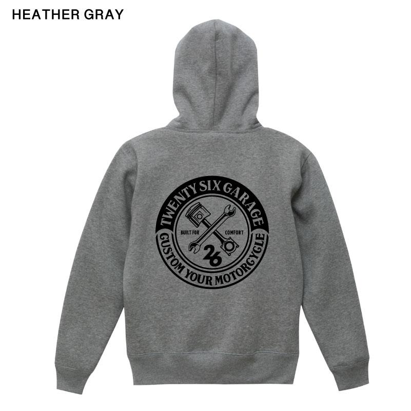 zipパーカー 裏起毛 26ガレージ トップス メンズカジュアル ストリート