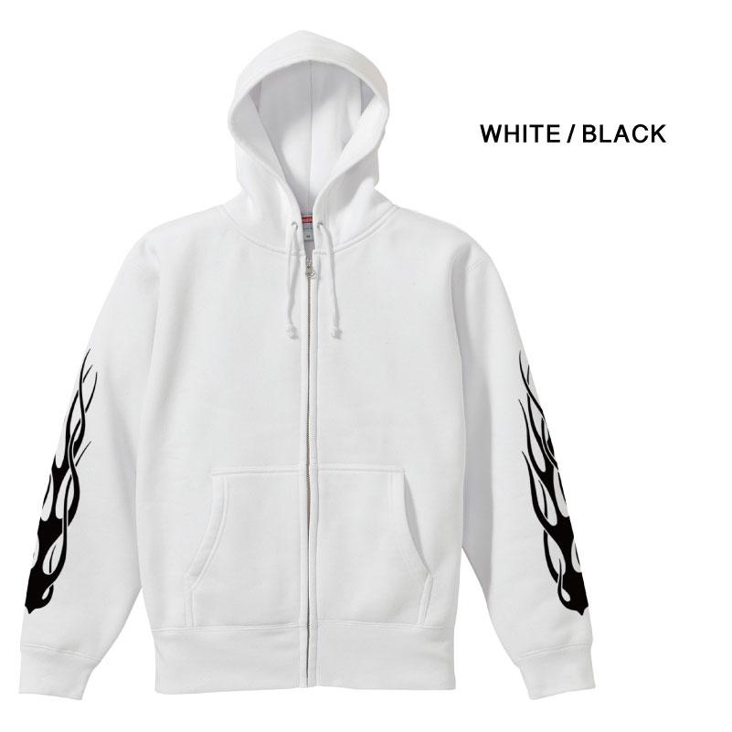 zipパーカー 裏起毛 イグニス 袖プリント トップス ジップアップ