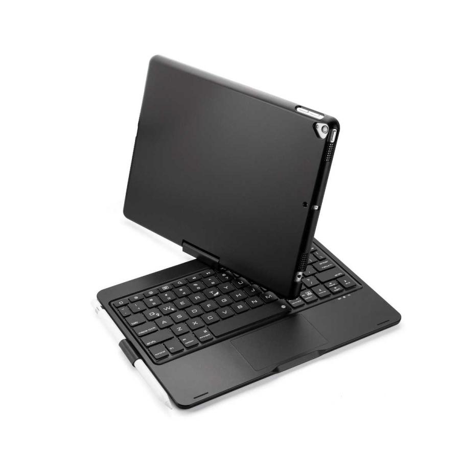 iPad 10.2 / Air 3 / Pro 10.5 ケース｜第9/8/7世代対応｜キーボード付き トラックパッド搭載 360°回転 折りたたみ式 バックライト付 ペンホルダー内蔵