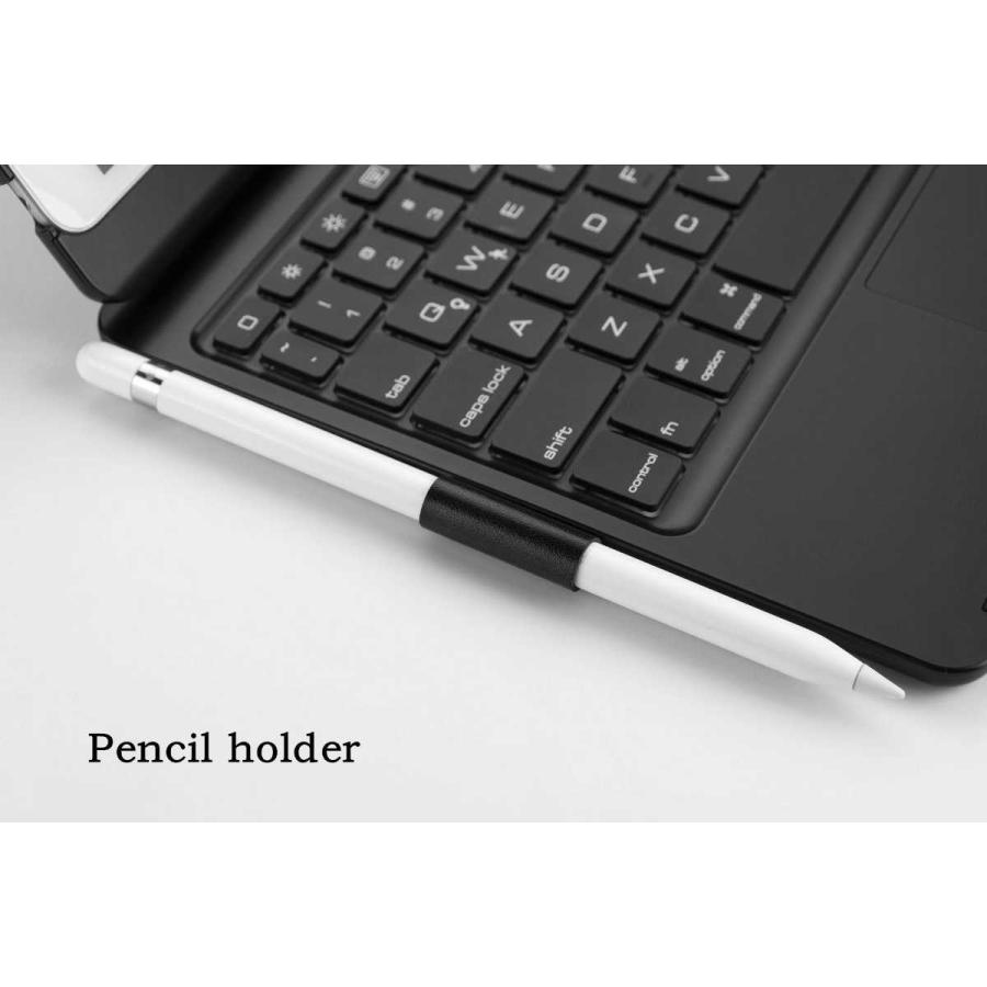 iPad 10.2 / Air 3 / Pro 10.5 ケース｜第9/8/7世代対応｜キーボード付き トラックパッド搭載 360°回転 折りたたみ式 バックライト付 ペンホルダー内蔵