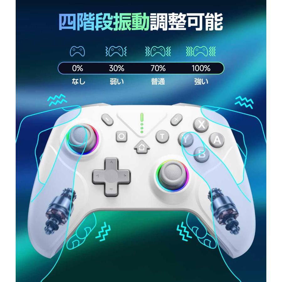 Nintendo Switch 2 コントローラー プロコン ダブルホール機能 RGBライト マクロ連射対応 ジャイロセンサー搭載 ニンテンドースイッチ2の画像