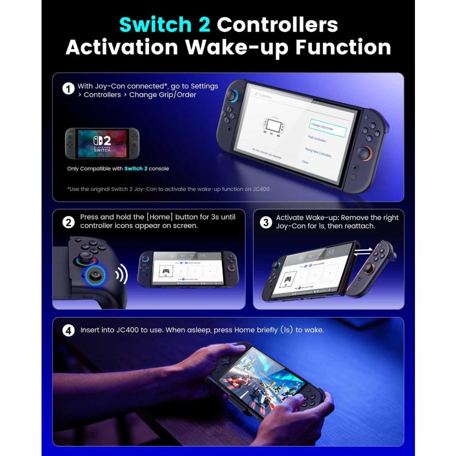 Nintendo Switch 2 コントローラー 携帯モード グリップコントローラー マクロ連射対応 ニンテンドースイッチ2の画像