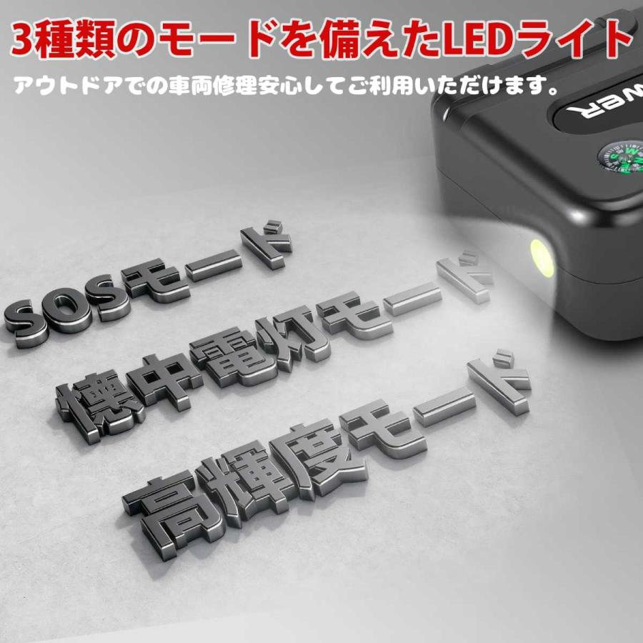 ジャンプスターター 7000mAh 200A 12V車用 スマートクリップ LEDライト搭載_5