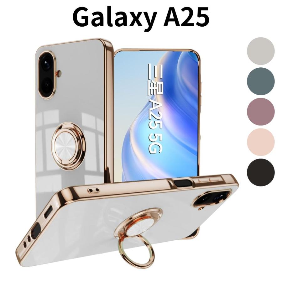 Galaxy A25 ケース リング付き Yikasina 5G SCG33 SC-53F 対応