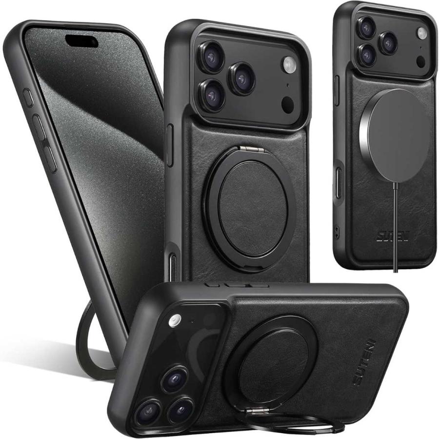 iPhone 17 Pro ケース MagSafe対応 リング付き スタンド機能 落下防止