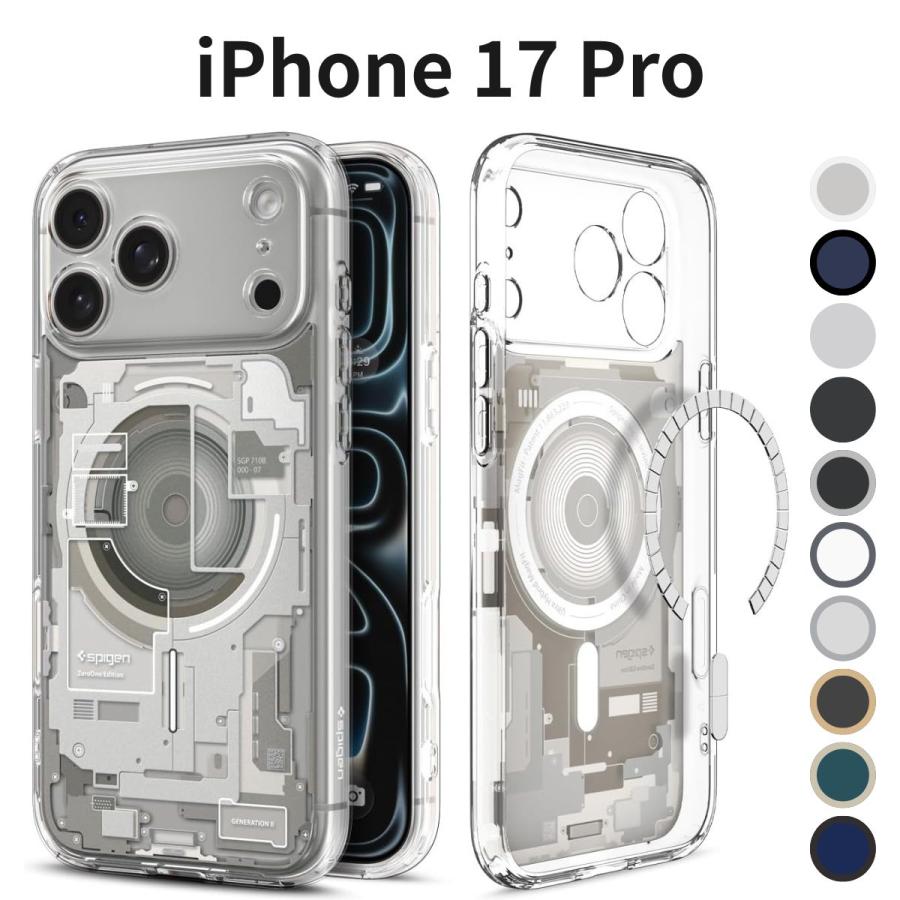 iPhone 17 Pro ケース MagSafe対応 クリア 米軍MIL規格 ストラップ