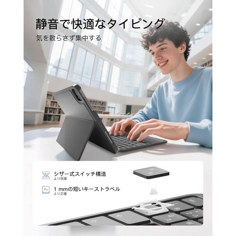 iPad 11インチ A16（2025/2022）10.9ンチ 第11/10世代 Inateck 着脱式