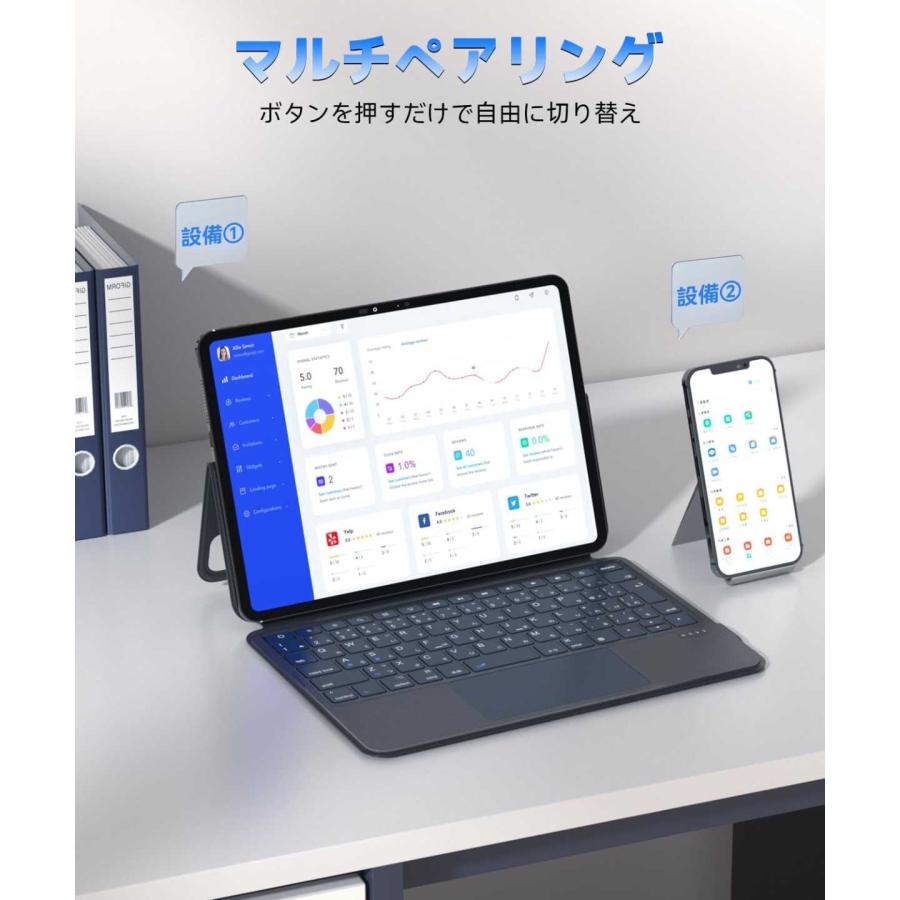 iPad Air 11インチ 第7/6/5/4世代 キーボードケース 日本語配列 薄型